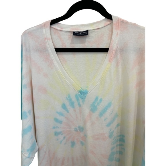 Spirit Jersey Plus Size Tie Dye Long Sleeve V-Neck Top Size XXL NWOT - Picture 3 of 4